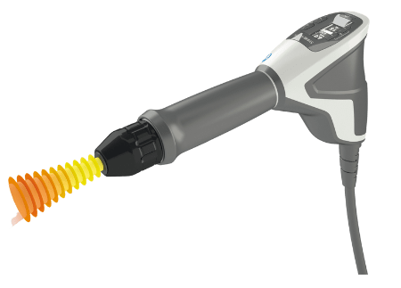 Storz Falcon R-SW radial shockwave handpiece with transmitter attached