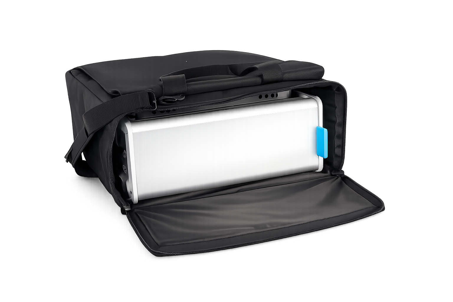 Storz Shockwave Soft Transport Case open showing device storage compartment